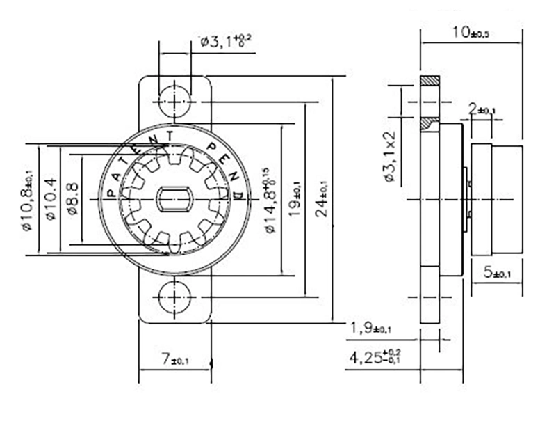 Plastic Rotary Damper Soft Close Drawer Damper